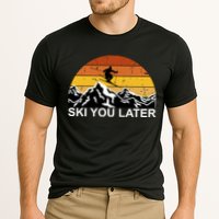 Ski You Later Skiing Retro Sunset Mountain Cooling Performance Crew T-Shirt
