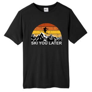 Ski You Later Skiing Retro Sunset Mountain Tall Fusion ChromaSoft Performance T-Shirt