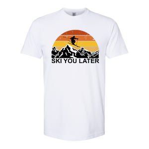 Ski You Later Skiing Retro Sunset Mountain Softstyle CVC T-Shirt