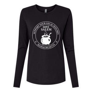 Support Your Local Witches The 1692 Witch Trials Of Salem Funny Gift Womens Cotton Relaxed Long Sleeve T-Shirt