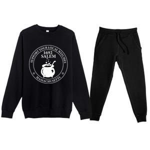 Support Your Local Witches The 1692 Witch Trials Of Salem Funny Gift Premium Crewneck Sweatsuit Set