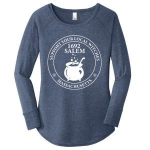 Support Your Local Witches The 1692 Witch Trials Of Salem Funny Gift Women's Perfect Tri Tunic Long Sleeve Shirt