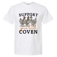 Support Your Local Coven Funny Farm Witch Chicken Halloween Garment-Dyed Heavyweight T-Shirt