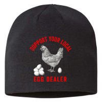 Support Your Local Egg Dealers Chicken Egg Lover Sustainable Beanie