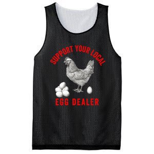 Support Your Local Egg Dealers Chicken Egg Lover Mesh Reversible Basketball Jersey Tank