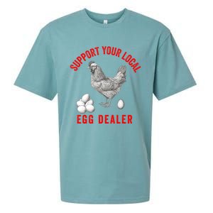 Support Your Local Egg Dealers Chicken Egg Lover Sueded Cloud Jersey T-Shirt