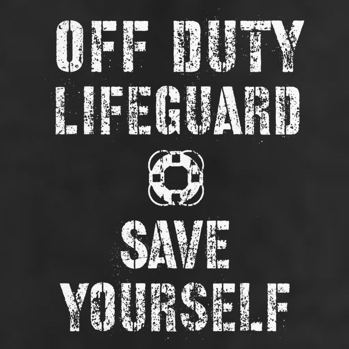 Save Yourself Lifeguard Swimming Pool Guard Off Duty Red 7 Panel Mesh Trucker Snapback Hat
