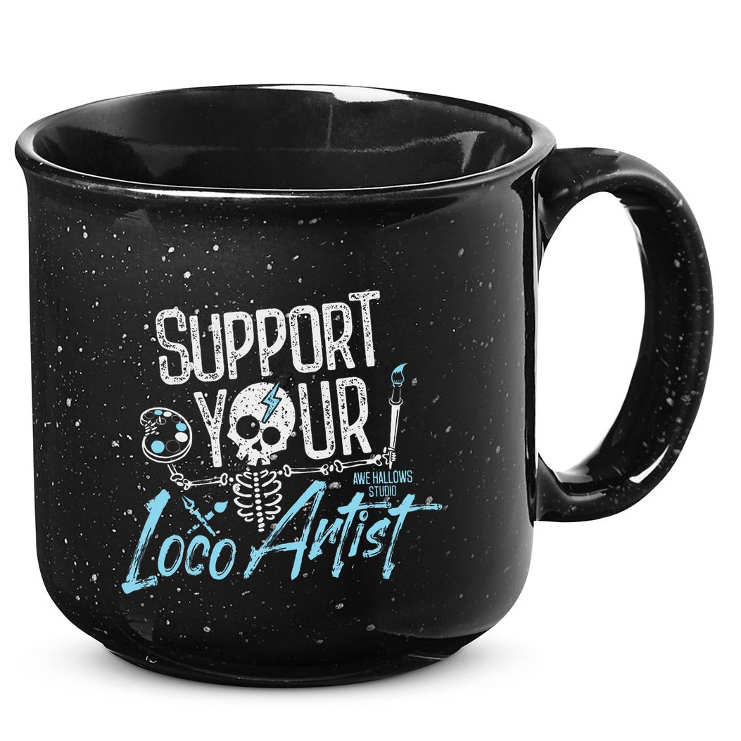 Support Your Loco Artist Creative Design 15oz Campfire Ceramic Mug