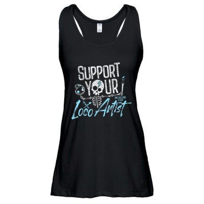 Support Your Loco Artist Creative Design Ladies Essential Flowy Tank