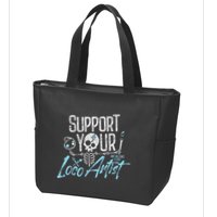 Support Your Loco Artist Creative Design Zip Tote Bag