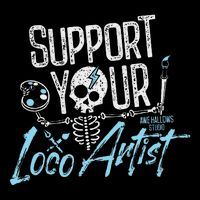 Support Your Loco Artist Creative Design Zip Tote Bag