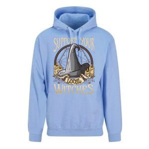 Support Your Local Witch! Funny Halloween Funny Gift Unisex Surf Hoodie