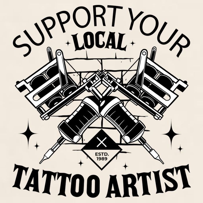 Support Your Local Tattoo Artist Garment-Dyed Women's Muscle Tee