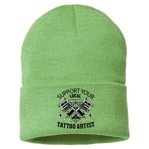 Support Your Local Tattoo Artist Sustainable Knit Beanie