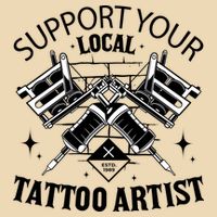 Support Your Local Tattoo Artist Zip Tote Bag