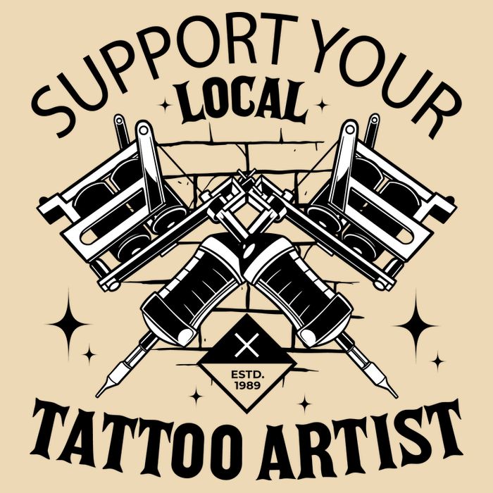 Support Your Local Tattoo Artist Zip Tote Bag