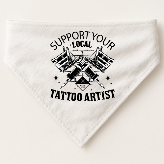 Support Your Local Tattoo Artist USA-Made Doggie Bandana
