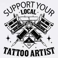 Support Your Local Tattoo Artist Women's Perfect Tri Tunic Long Sleeve Shirt