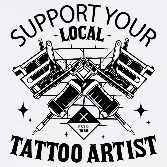 Support Your Local Tattoo Artist Women's Perfect Tri Tunic Long Sleeve Shirt