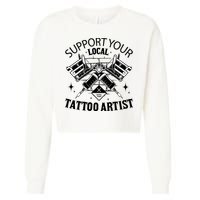 Support Your Local Tattoo Artist Cropped Pullover Crew