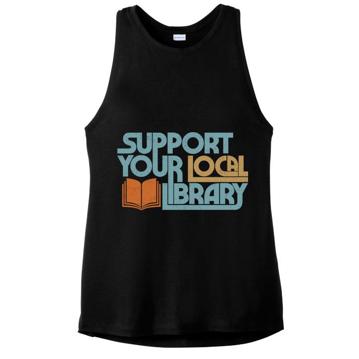 Support Your Local Library Ladies PosiCharge Tri-Blend Wicking Tank