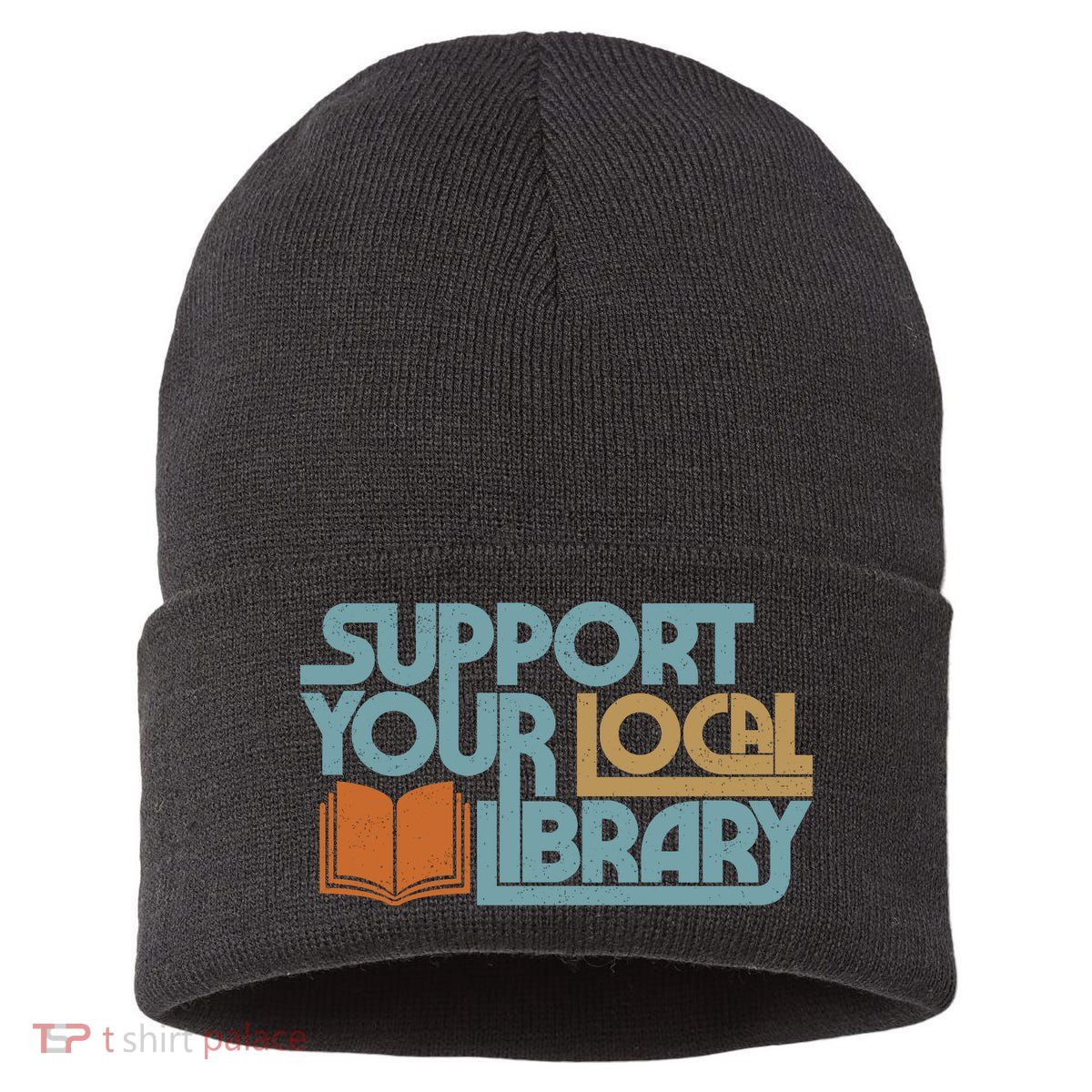 Support Your Local Library Sustainable Knit Beanie