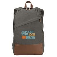 Support Your Local Library Cotton Canvas Backpack