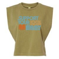 Support Your Local Library Garment-Dyed Women's Muscle Tee