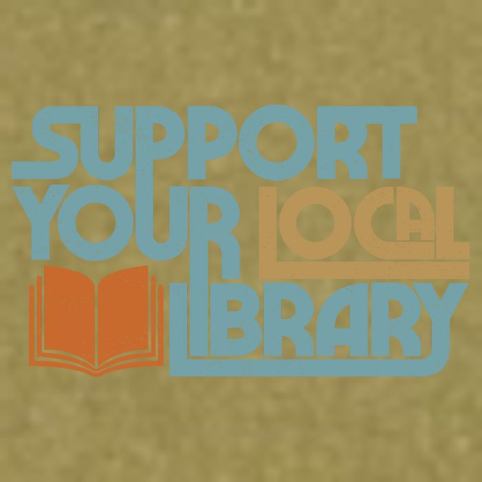 Support Your Local Library Garment-Dyed Women's Muscle Tee