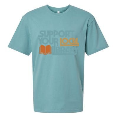 Support Your Local Library Sueded Cloud Jersey T-Shirt