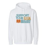 Support Your Local Library Garment-Dyed Fleece Hoodie