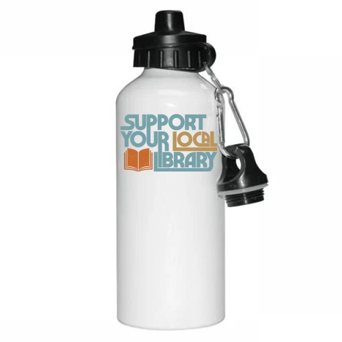 Support Your Local Library Aluminum Water Bottle