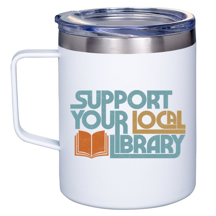 Support Your Local Library 12oz Stainless Steel Coffee Mug