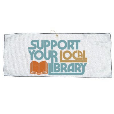 Support Your Local Library Large Microfiber Waffle Golf Towel