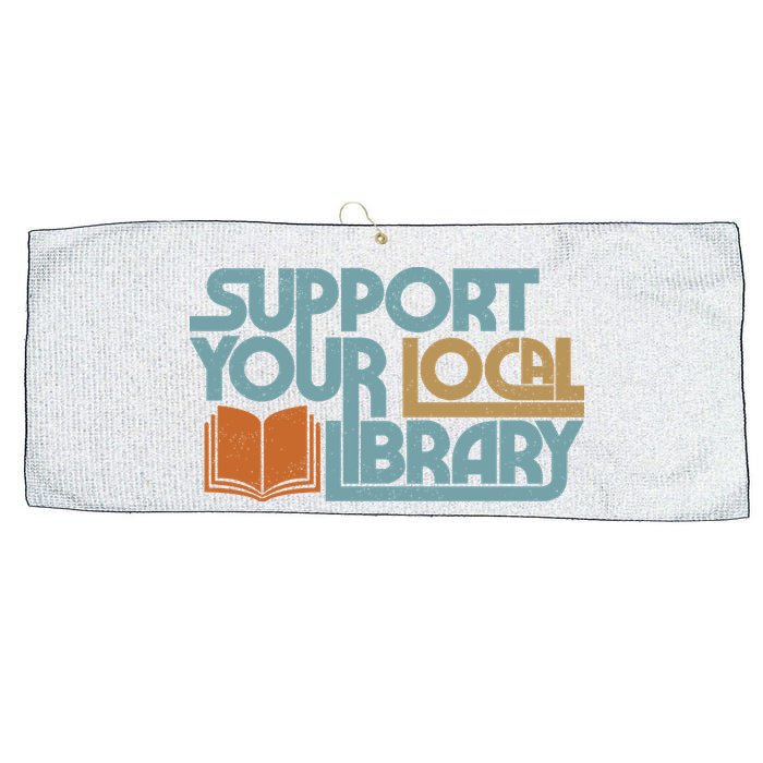 Support Your Local Library Large Microfiber Waffle Golf Towel