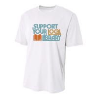 Support Your Local Library Youth Performance Sprint T-Shirt