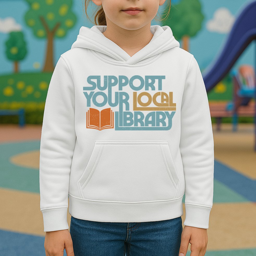 Support Your Local Library Kids Hoodie