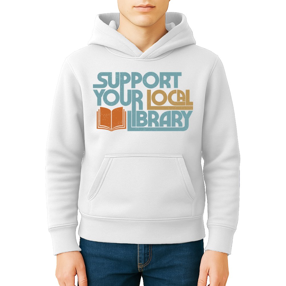 Support Your Local Library Kids Hoodie