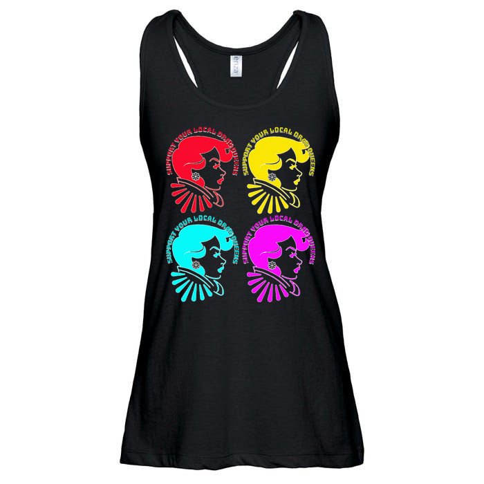 Support your local drag queens 1st Amendment Free Speech Ladies Essential Flowy Tank