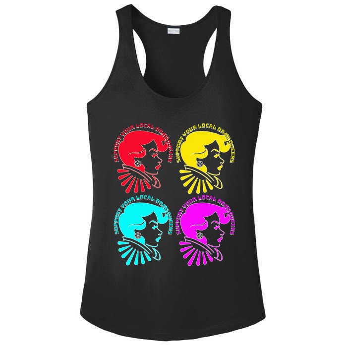 Support your local drag queens 1st Amendment Free Speech Ladies PosiCharge Competitor Racerback Tank