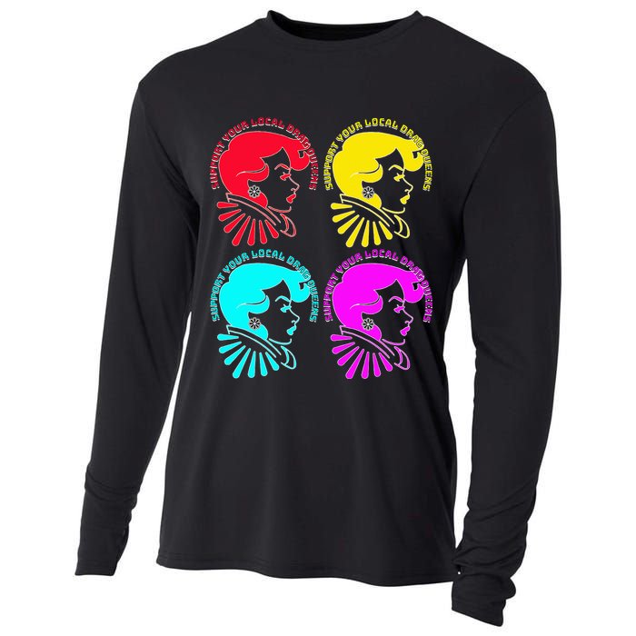 Support your local drag queens 1st Amendment Free Speech Cooling Performance Long Sleeve Crew
