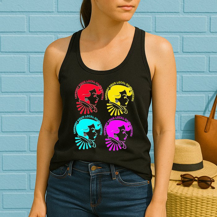 Support your local drag queens 1st Amendment Free Speech Womens Tank Top