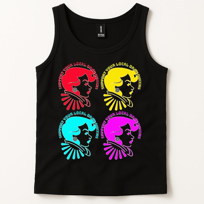 Support your local drag queens 1st Amendment Free Speech Tank Top