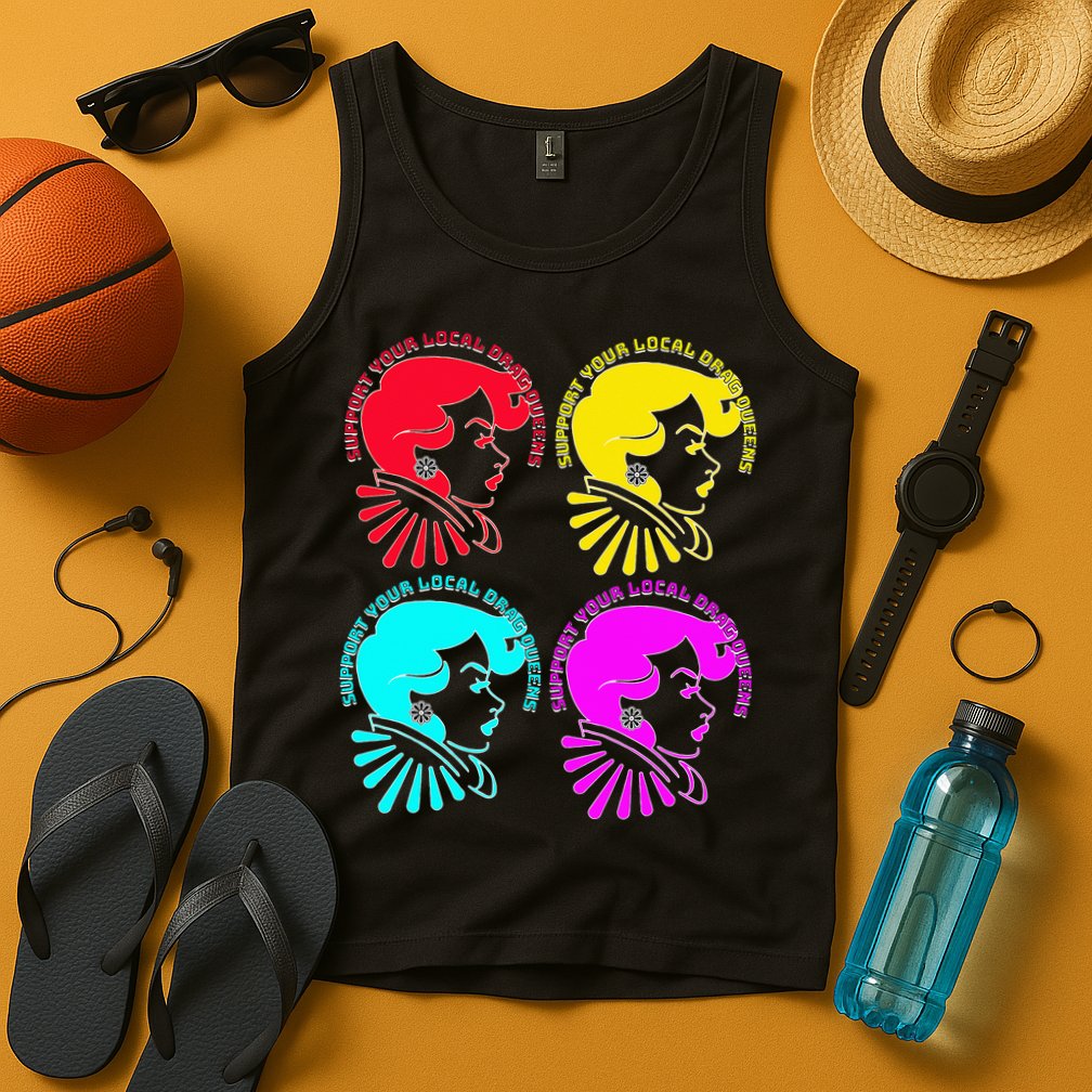 Support your local drag queens 1st Amendment Free Speech Tank Top