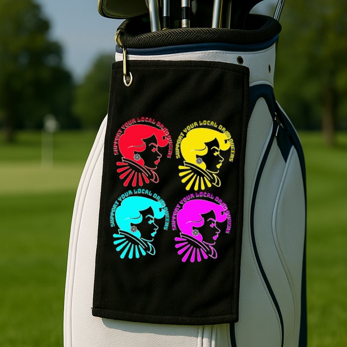 Support your local drag queens 1st Amendment Free Speech Golf Towel