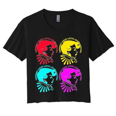 Support your local drag queens 1st Amendment Free Speech Crop Top