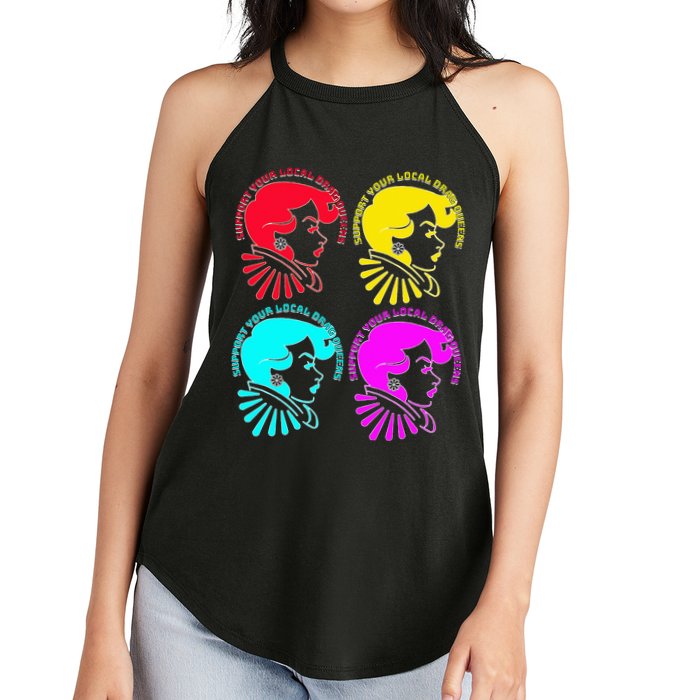 Support your local drag queens 1st Amendment Free Speech Women's Perfect Tri Rocker Tank
