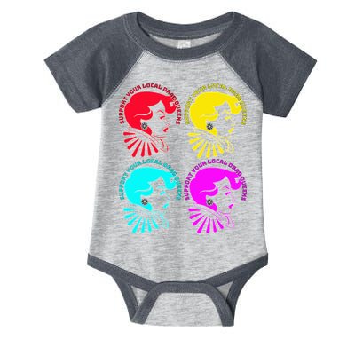 Support your local drag queens 1st Amendment Free Speech Infant Baby Jersey Bodysuit
