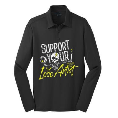 Support Your Loco Artist Silk Touch Performance Long Sleeve Polo