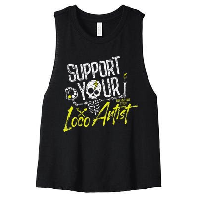 Support Your Loco Artist Women's Racerback Cropped Tank